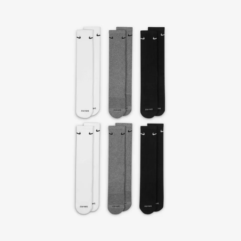 نايكي جوارب تدريب مبطنة للرجال للاستخدام اليومي (6 أزواج)